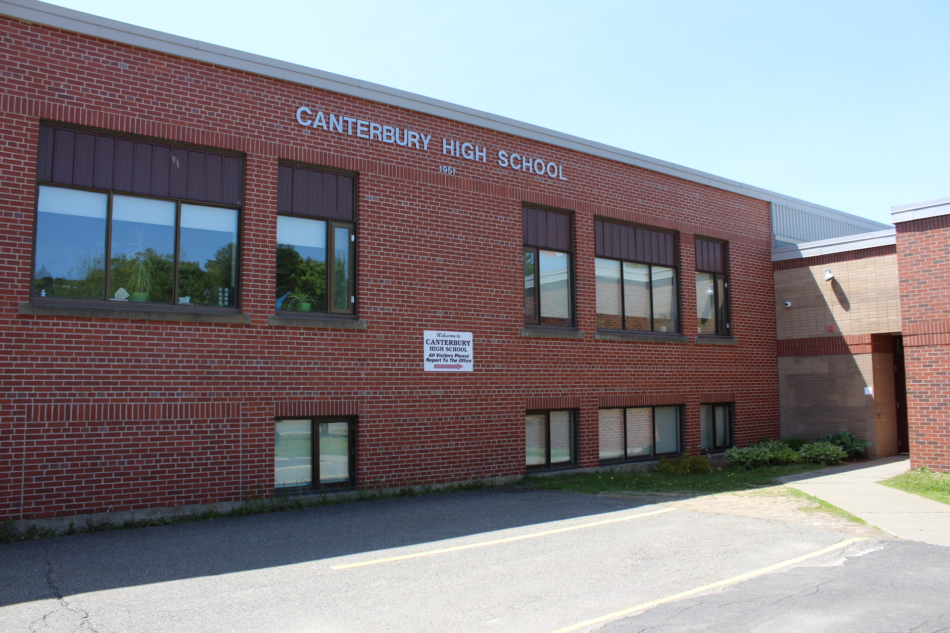 Canterbury High School. Canterbury, NB.